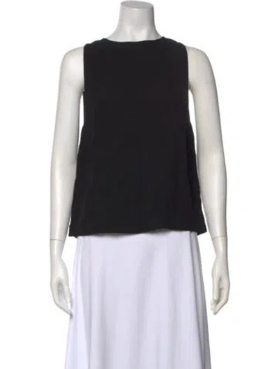 Pre-owned St Agni Bateau Neckline Sleeveless Top W/ Tags In Black