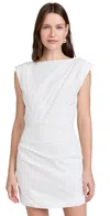 St Agni Bateau Tuck Mini Dress In White