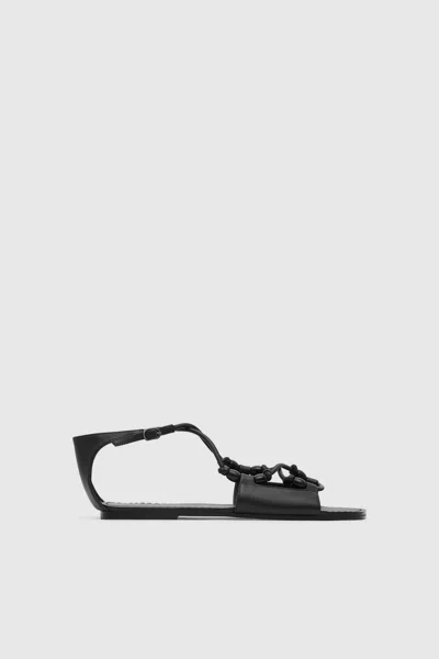 St Agni Beaded Detail Sandal In Black