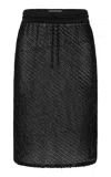 St Agni Beaded Mesh Knee-length Skirt In Black