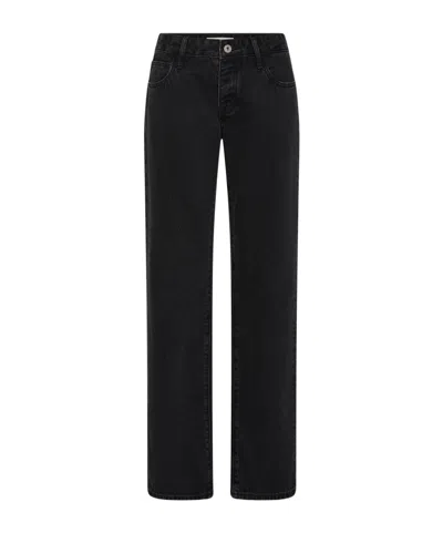 St Agni Belt Loop Jeans In Black