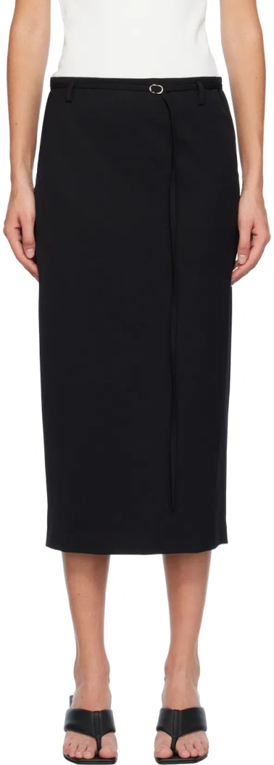St Agni Belted Midi Skirt