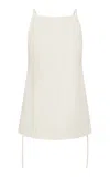 St Agni Belted Side-detailed Linen Top In White