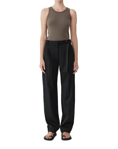 St Agni Belted Trouser Pants In Black