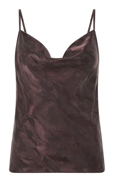 St Agni Bias-cut Cupro Slip Camisole Top In Brown