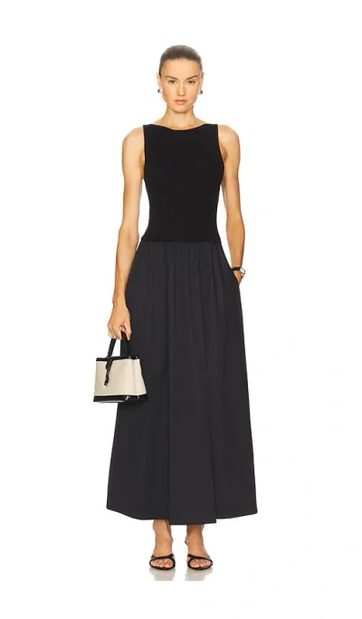 St Agni Bateau Cut Out Dress In Black