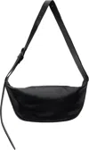 St Agni Black Adjustable Crescent Bag In Black