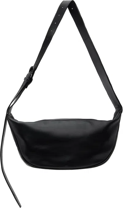 St Agni Black Adjustable Crescent Bag