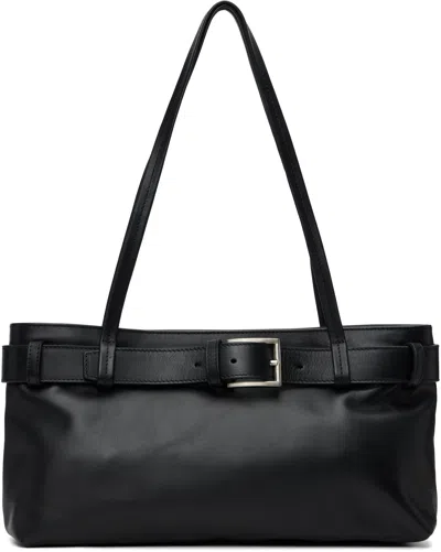 St Agni Black Belt Detail Baguette Bag