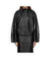 St Agni Black Cocoon Leather Jacket