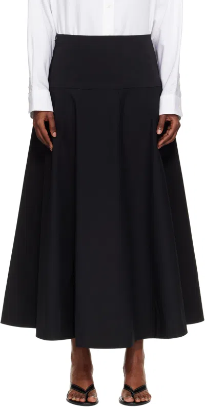 St Agni Cotton Circle Hem Maxi Skirt In Black