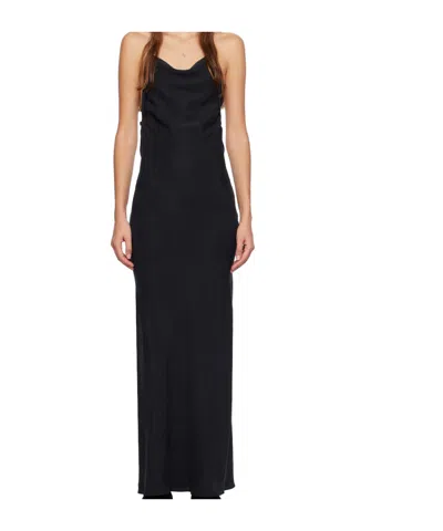 St Agni Black Cowl Neck Maxi Dress