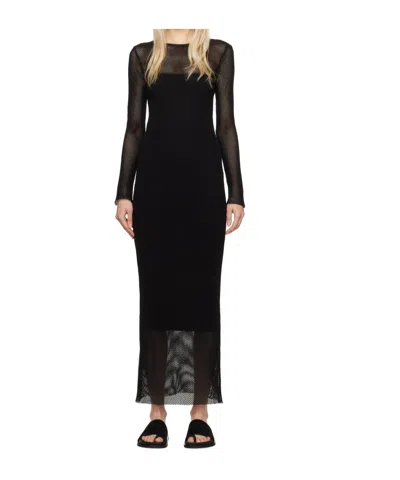 St Agni Black Crewneck Maxi Dress