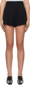St Agni Black Paperbag Waist Shorts