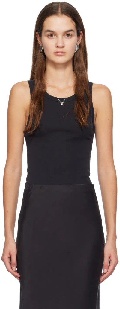 St Agni Black Scoop Neck Tank Top
