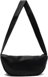 St Agni Black Soft Crescent Bag In Black