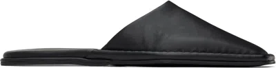 ST AGNI BLACK SOFT SQUARE TOE SLIPPERS
