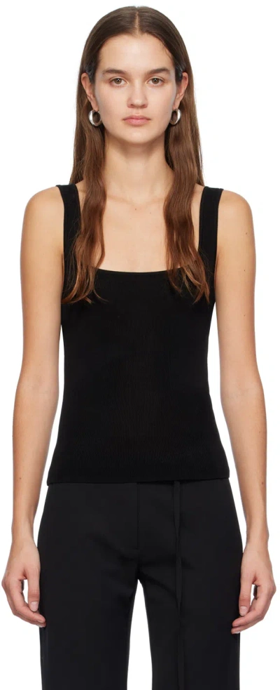 St Agni Black Square Neck Tank Top