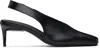St Agni Square Toe Sling Back Heel In Black