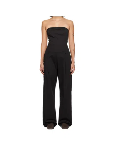 St Agni Black Tailored Strapless Jumpsuit