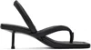 St Agni Leather Slingback Thong Sandals In Black