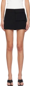 St Agni Black Utilitarian Pocket Miniskirt