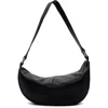 St Agni Black Utility Crescent Bag In Black