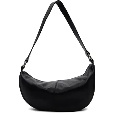 St Agni Black Utility Crescent Bag