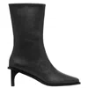 St Agni Block Heel Leather Border Boots In Black
