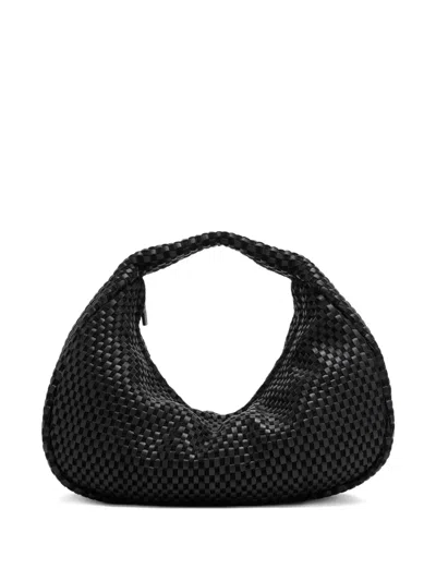 St Agni Bon Bon Lattice-weave Tote Bag In Black