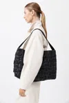 St Agni Border Woven Large Tote In Black