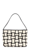 St Agni Border Woven Mini Tote In Sand