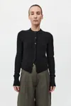 St Agni Boucle Wool Cardigan In Black