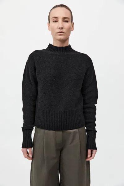 St Agni Boucle Wool Jumper In Black