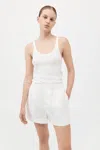 St Agni Cotton Asymmetric Tank In White In White