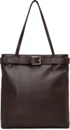St Agni Brown Belt Detail Tote In Brown