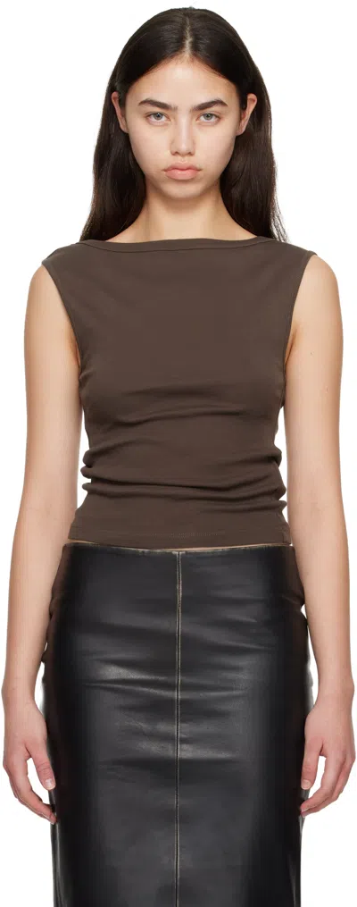 St Agni Brown Organic Cotton Ballerina Tank Top