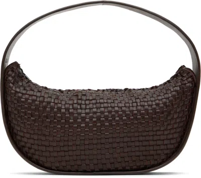 St Agni Brown Woven Petit Arc Bag In Chocolate
