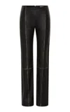 St Agni Brushed Leather Pants In Black