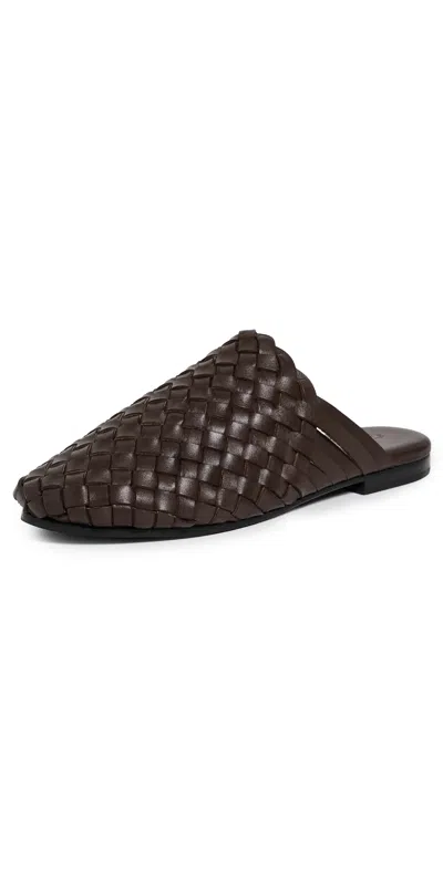 St Agni Bunto Woven Slides Chocolate