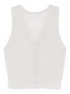St Agni Button Vest In Gray