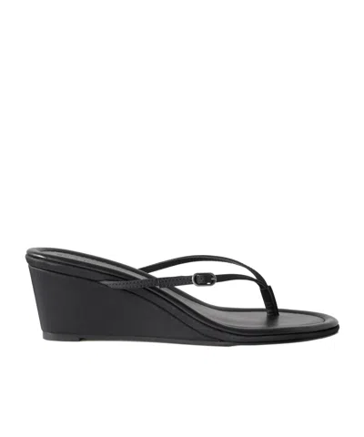 St Agni Button-up Slippers In Black