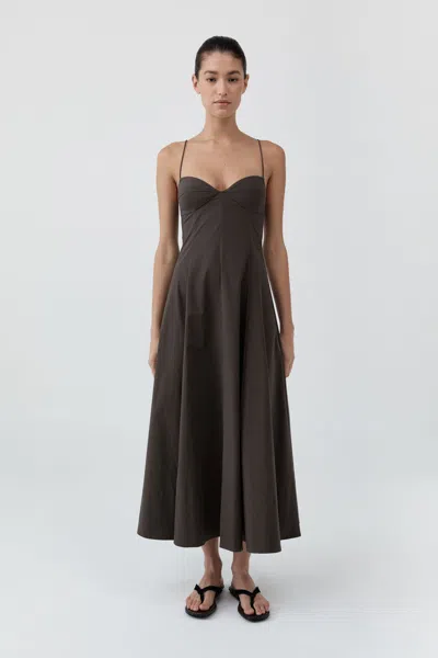 St Agni Cami Dress In Brown