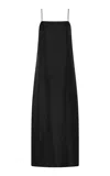 St Agni Cami Silk-twill Slip Maxi Dress In Black