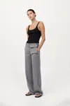 St Agni Carter Pocket Belt Pants In Gray