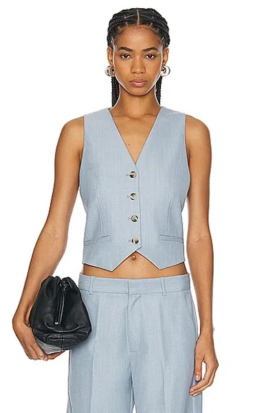 St Agni Carter Vest In Stone Blue