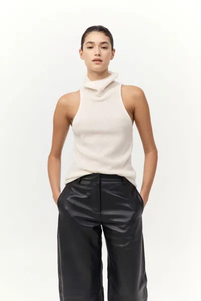 St Agni Cashmere Blend Top In Gray