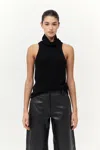 St Agni Cashmere Blend Top In Black
