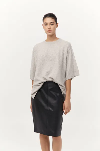 St Agni Cashmere Copain Tee In Gray