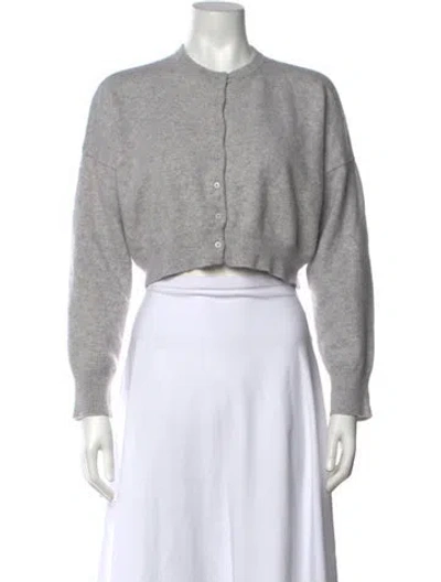 Pre-owned St Agni Cashmere Crew Neck Sweater In Grey